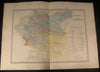 Empire of Germany Bohemia Holstein Saxony c.1870 antique engraved color map