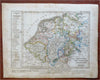 Low Countries Netherlands Belgium Westphalia Germany 1843 Stieler engraved map