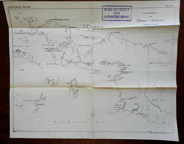 Papua New Guinea Dutch East Indies 1907 G. Kolff Dutch lithographed map