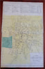 New Britain Connecticut 1869 Baker & Tilden large detailed city plan