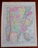Chile Argentina Patagonia La Plata Buenos Aires 1856 DeSilver scarce map