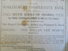 Boston MA Workingman's Cooperative Bank 1882 Broadside Ad share offering