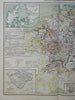 Germany & Denmark Austria Bohemia Prussia 1848 Mahlmann historic map