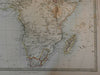 African Continent 1860 Stanford SDUK transitional engraved map