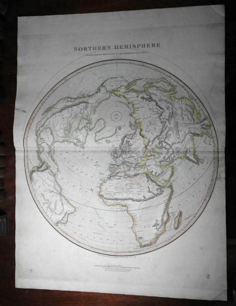 Northern Hemisphere 1816 Thomson map Mts. of Moon in Africa explorer tracks