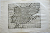 Spain & Portugal Galicia Catalonia Balearic Islands Andalusia 1715 Sanson map
