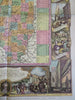 Illinois State Map 1935 Chicago Sunday Tribune nwsppr map decorative vignettes