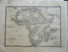 Africa Continent Morocco Cape Colony Guinea Sudan 1842 Lapie large folio map