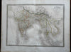 India Southeast Asia Mughal Empire India Annam European Colonies 1829 Lapie map