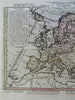 Europe in the 18th Century Holy Roman Empire Italy France 1761 Buache map