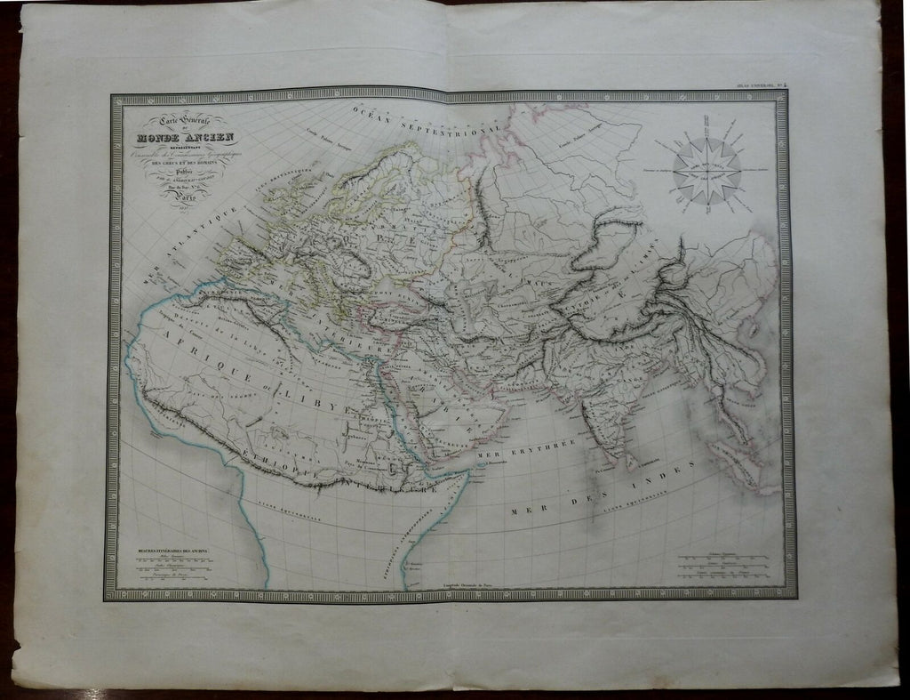 Ottoman Empire Balkans Greece Wallachia Bulgaria 1837 Goujon large detailed map