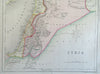 Syria Holy Land Palestine Israel Jerusalem Aleppo c. 1850-8 Archer engraved map