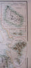 Denmark by Fullarton c. 1860 large folio sheet map Iceland Bornholm Faroe Virgin