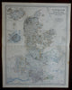 Denmark Northern Germany Brunswick Hanover Iceland Copenhagen 1861 Johnston map