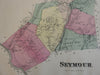 Squantuck & Seymour Connecticut 1868 F.W. Beers detailed township map