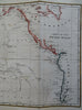 Pacific Ocean showing exploration tracks Australia unknown 1806 H. Tanner map