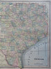 Texas State by itself 1886 color large state map