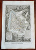 Gironde France Department Bordeaux 1856 Levasseur decorative pictorial map