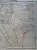 Southwestern United States Texas Arizona New Mexico 1885 Flemming detailed map