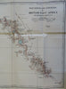 British East Africa Kenya Lake Victoria Road Survey 1899 Johnston detailed map