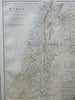 Ottoman Syria Palestine Israel Holy Land Jerusalem Damascus 1882 Blackie map