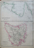 Australia Regions North South West Australia Tasmania 1860 Bartholomew map