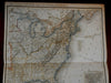 Eastern United States Caribbean Central America 1854 German large detailed map