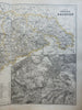 Kingdom of Saxony German Empire Dresden Leipzig 1873 Ravenstein map