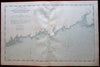 Long Island Sound Norwalk Islands - Southwest Ledge Bridgeport 1893 CT coast map