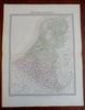 Low Countries Netherlands Holland Belgium 1861 Tardieu large hand color map