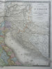 Northern Italy Austrian Empire Milan c 1850's Brue large detailed map hand color