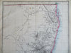 New South Wales Australia Sydney Canberra Moreton Bay c. 1856-72 Weller map