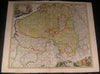 Belgium Picardy Luxemburg Flanders 1675 Vischer folio antique color map