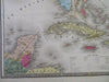 United States 1862 fascinating rare Territorial 2 sheet near wall map w/ Colona
