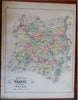 Waldo County Maine Belfast Stockton Unity Thorndike Troy 1893 Stuart map