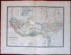 West Africa Senegambia Guinea Oualo Kong Mts. 862 Brue detailed large old map