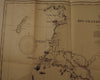 Philippines Harbor nautical Chart 1900 Rio Grande Mindanao Spanish 1888 survey