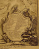 Lerida Lleida Catalonia Spain 1707 town & Castle war 1740 engraved antique map