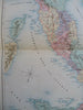 Roman Italy Ancient World Latium Umbria Etruria Liguria c. 1870's Becquet map