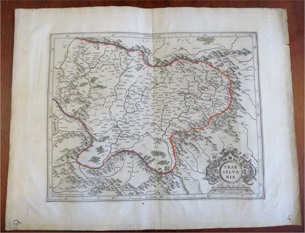 Transylvania Hungary Hapsburg Holy Roman Empire 1606 Mercator folio sheet map
