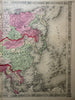 Asia Ottoman Empire British Raj India Russia Qing Empire 1867 Johnson & Ward map