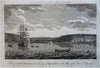 Quebec Canada Cape Rogue St. Lawrence River Sailing Ship 1780 engraved print