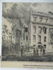 Merchant's Exchange Ruin Fire Disaster 1869 New York city Currier view print