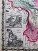 China Canton Amoy Formosa Hainan Corea Korea Kansuh 1862 fine old Johnson map