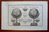 Terrestrial & Celestial Globes Constellations Zodiac Geography 1780 print