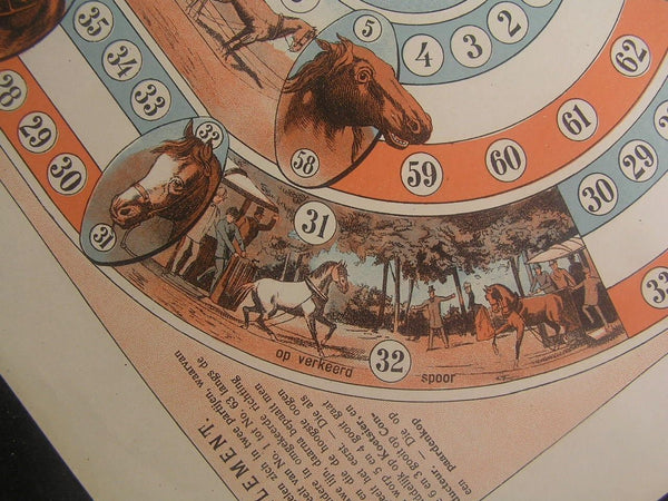 Amsterdam old horse Tramway Game Spel 1900 Vlieger Van Houten