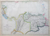 Central America Costa Rica Panama Colombia Venezuela c. 1856-72 Weller map