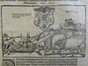 Jarlberg Holy Roman Empire 1598 Munster Cosmography wood cut print city view
