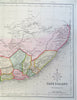 South Africa Cape Colony Table Bay Cape Town c. 1850 Archer engraved map