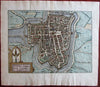 Ypres Ieper Hypra city plan Belgium 1612 Blaeu Guicciardini map